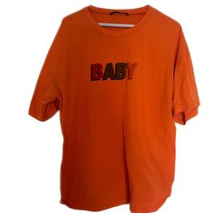 SHEIN Orange Graphic Tee